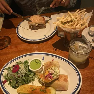 Fish Tacos, Cheeseburger, &amp; Truffle Fries