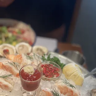 Inside dining seafood bouquet