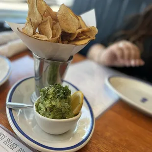 Guac and house chips