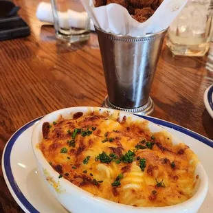 Popcorn Chicken with a side of Mac &amp; Cheese
