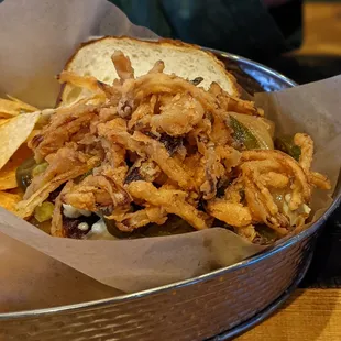 Build your own burger with generous toppings