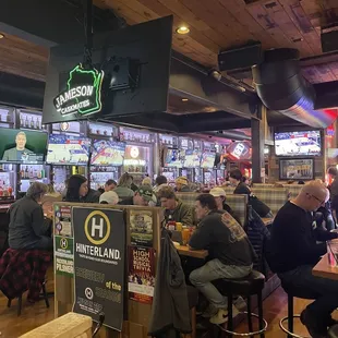 Bar and seating area