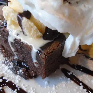 Chocolate Brownie Sunday, close-up.