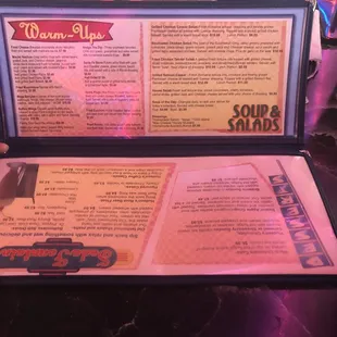 Really cool menu and awesome decor