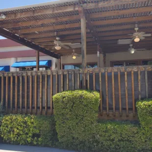 The beautiful outside patio