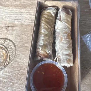 These are the spring rolls! LOVED THEM!