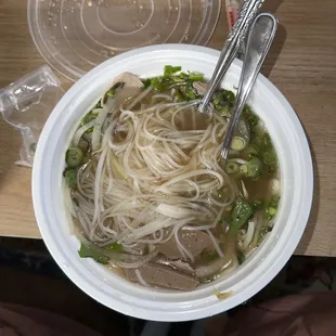 This is the meatball and beef slice pho! I added the green onion and onions and basil, those came in a separate box! LOVE IT!