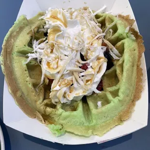 Pandan waffle