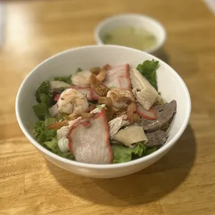 M3. Mì Thập Cẩm Kho - Dry Combination Egg Noodles w/Shrimp, BBQ Pork, Chicken &amp; Pork Liver | $14