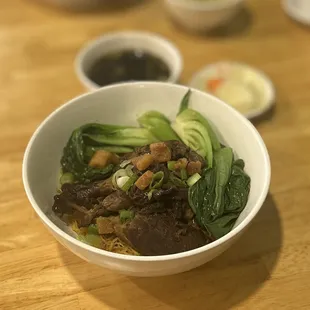 M5. Mi Vịt Tiềm Kho: Dry Braised Duck (Chinese Herbs) Egg Noodles | $16