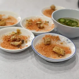 Bánh Bèo Chay Vegetarian rice cakes you get 5.