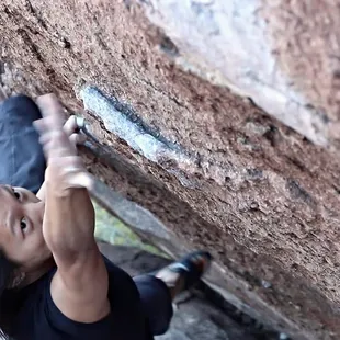 Emily Ho on Animal Acts (V5) -- Hueco Tanks, TX