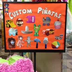 If you don't see a piñata in stock, they can make one. Be sure you give them advance time