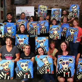 Hues'n'Booze painting party!