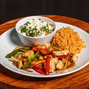 Chicken fajita dinner