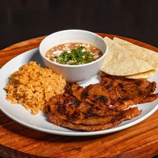 Carne asada dinner