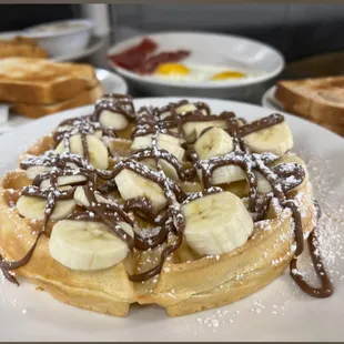 waffles, food