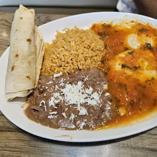 Huevos Rancheros, eggs over easy