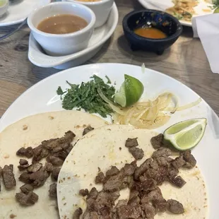 Beef tacos (very simple, but good).