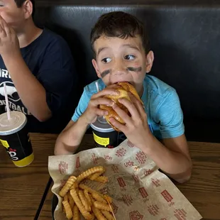 Big bite after a big game!