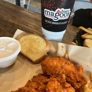 Hand breaded Buffalo tenders meal for two