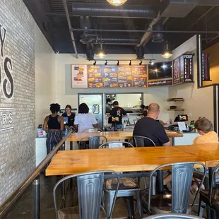 customers sitting at tables