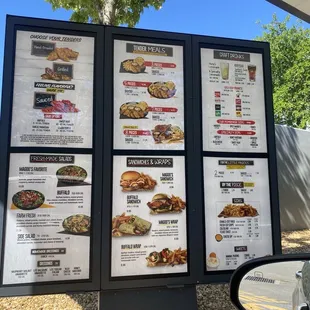 Drive thru menu