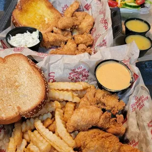 chicken wings and fried chicken, food
