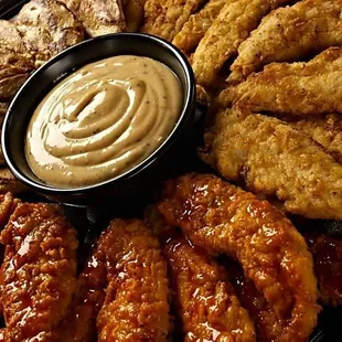 Our tenders come Grilled, Fried, or Buffalo Style!
