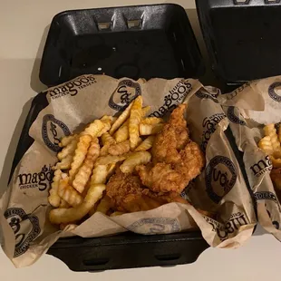 Hand breaded tenders (5 Pcs) with double fries