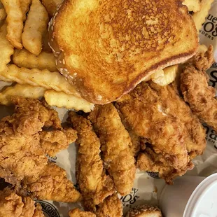 fried chicken and french fries