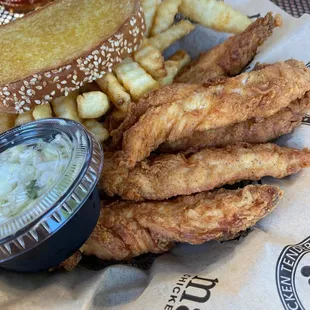 a sandwich and fries