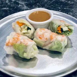 Spring Rolls! Choose from Shrimp, Chicken, or Avocado