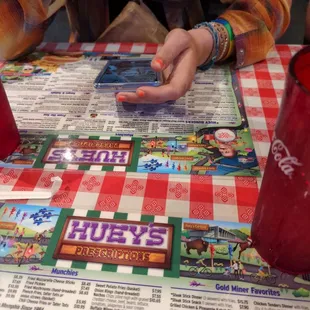 a woman sitting at a table