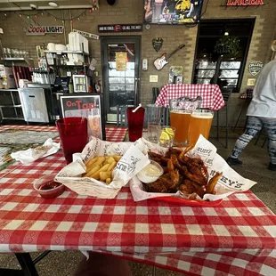 French Fries, hot wings