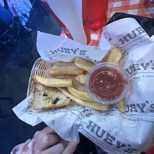 Kids grilled cheese with fries