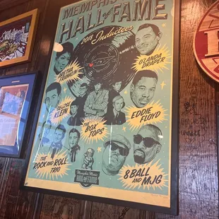 a poster of the music hall fame