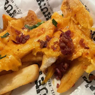 Take out. CHEESE FRIES  OR TOTS WITH BACON &amp; SCALLIONS