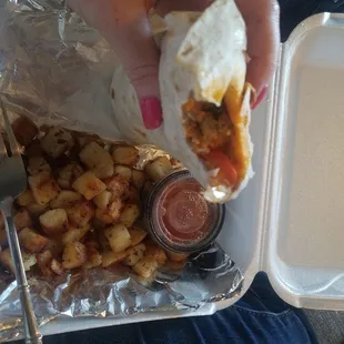 Breakfast burrito!