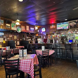 Bar and dining area.