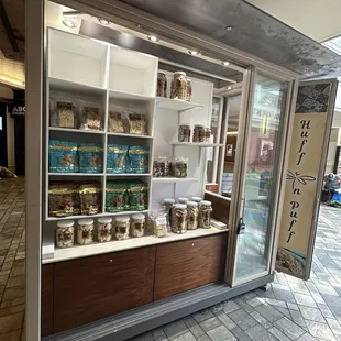 Open side of kiosk.