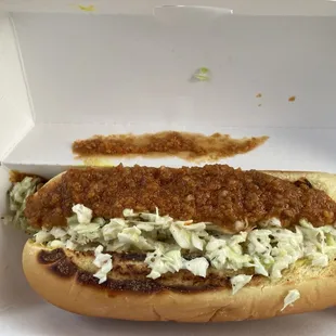 Slaw Dog - love it. I wouldn't mind if there were double the amount of slaw.