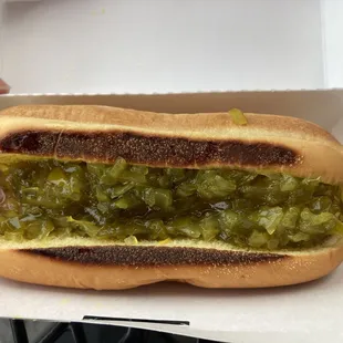 Ball Park Dog - my nine year old thought there was too much relish but I thought it was just right.