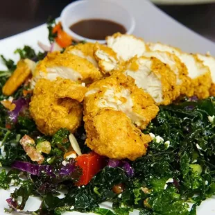 Crispy Chicken Kale Salad