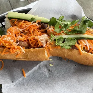 Grilled pork banh mi