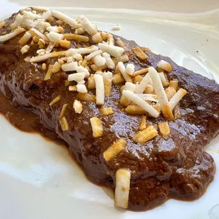 Cheese Enchilada with Mole