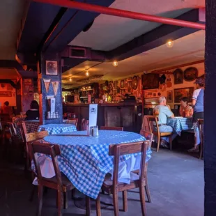 Dining room and bar.