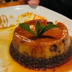 Blue Cornbread Flan