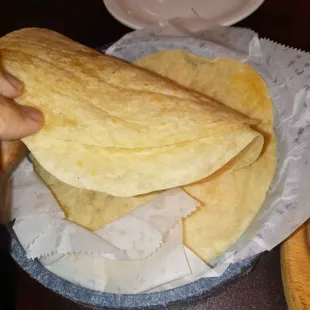 Homemade tortillas