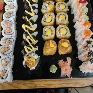 From the right it was a CA roll, Spurs Roll, Texas Heat Roll, and then the Lucky roll.
